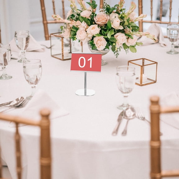 UNOMOR Stainless Steel Name Card Holder Table Cards Holder Silver 1Pcs 4.3x3.7x2.6in