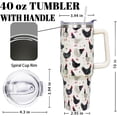 thumbnail image 6 of 40oz Chicken Tumbler With Handle Lid and Straw -Chicken gifts for women Chicken Travel Coffee Cup-Chicken Gifts For Chicken Lover-Chicken Mugs, 6 of 6