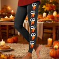 thumbnail image 2 of Fiaer Thanksgiving Womens Leggings Plus Size Funny Graphic Trendy Yoga Pants High Waisted Comfy Holiday Workout Trousers Black L, 2 of 5