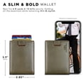 thumbnail image 5 of Serman Brands Slim Wallet Money Clips | Bifold Leather Wallet | RFID Blocking Minimalist Bifold Men Wallet | Stylish and Secure Wallet | Salted Green, 5 of 7