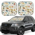 thumbnail image 6 of Kdxio Dogs Funny Pets Print 2-Piece Sun Shade Front Windshield - Foldable Car Front Window Sunshades For Most Sedans Suv Truck, 6 of 6