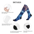 thumbnail image 5 of Lsque Beautiful Ocean Dolphin Pattern Sport Compression Socks for Men & Women 15-20 mmHg Knee High Nurse Pregnant Running Medical and Travel Athletic, 5 of 6