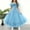 Sky Blue, variant on SGFCWSX Girls Formal Dress Off Shoulder Ruffle Tulle Ball Gown Lace Appliques Floor Length Wedding Flower Girl Birthday Dresses Sky Blue Size 9-10 Years