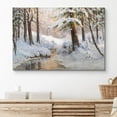 thumbnail image 3 of IDEA4WALL Adhesive Canvas Wall Art Frozen Tree Trunks & River in Winter Landscape Art Rustic Nature Wilderness Forest Scenery Print Relax/Calm for Living Room, Bedroom, Office - 24"x36", 3 of 5