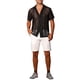 thumbnail image 2 of Camisa de Malla INSPIRE CHIC para Hombre con Cuello Camp, Manga Corta, Botones, Camisas de Fiesta Transparentes, L Negra, 2 of 5