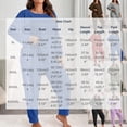 thumbnail image 5 of Womens Plus Size Pj Sets Crew Neck Long Sleeve Pajamas Solid Color Sets Relaxed Fit Soft Casual Loungewear Two Piece Warm Sleepwear Fall Winter Pajama Sets, 5 of 5