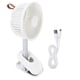 thumbnail image 1 of Ventilador con Clip, ajuste de 360 grados, Clip en carga USB, 3 modos de velocidad, flujo de aire fuerte, abrazadera resistente, ventilador de escritorio pequeño, 1 of 8