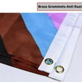 thumbnail image 3 of 2pcs Progress Pride Flag, 3x5 Ft Bisexual Lesbian Trans Gay Rainbow Flag with Rainbow Colors Outdoor Gay LGBTQ Pride Stuff Banner Party Decor for Progress Pride Decorations Accessories, 3 of 8