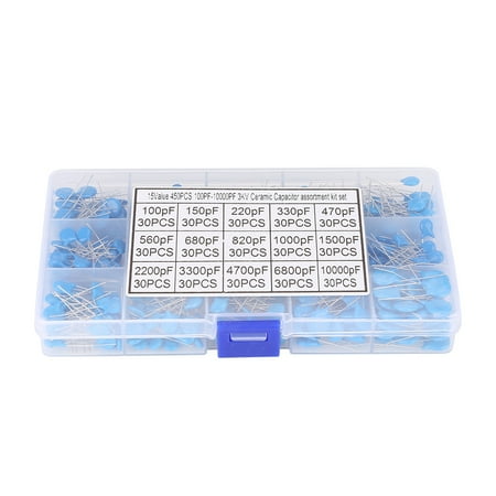 

Capacitor 15 Value 3kV High Voltage Capacitor Ceramic Capacitors Assortment Kit 100pF-10000pF For Electronic Instruments