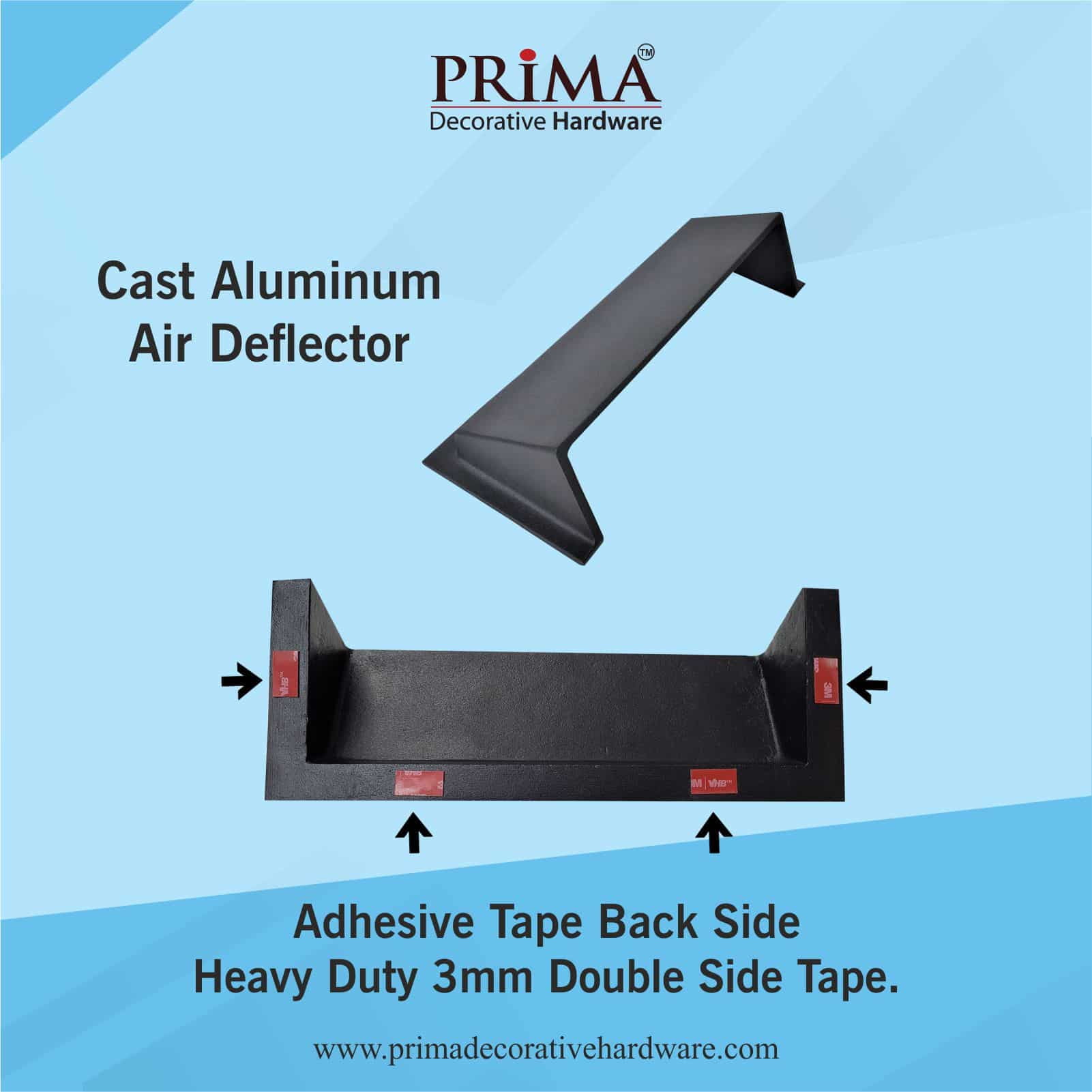 Prima Decorative Hardware, Floor Register A/C, Vent Air Deflector 4" x 10", Aluminum, White