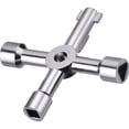 thumbnail image 4 of Jinsinto 4 Way Multifunction Utility Key for Electric Water Gas Box Medicine Cabinet Opening Key, Silver, 4 of 5