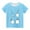 Blue, variant on Utoimkio Kids Boys Girls Casual Print Short Sleeve T-Shirts Summer Casual Crewneck Tee Tops for Boys Girls 3-14 Years