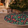 thumbnail image 6 of Daiia Strawberry Drawing Merry Christmas Tree Skirt , Xmas Large Lace-up Tree Skirt, Santa Snowflakes Rustic Home Decorations New Year Party Farmhouse Decor-30", 6 of 7