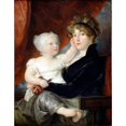 thumbnail image 3 of Benjamin West 12x14 Black Modern Framed Museum Art Print Titled - Mrs Benjamin West II with Her Son Benjamin West IIi, 3 of 5