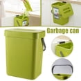 thumbnail image 2 of Hanging Plastic Trash Can Sundries Storage Bucket with Lid for Kitchen Sink Supplies 3L, 2 of 8
