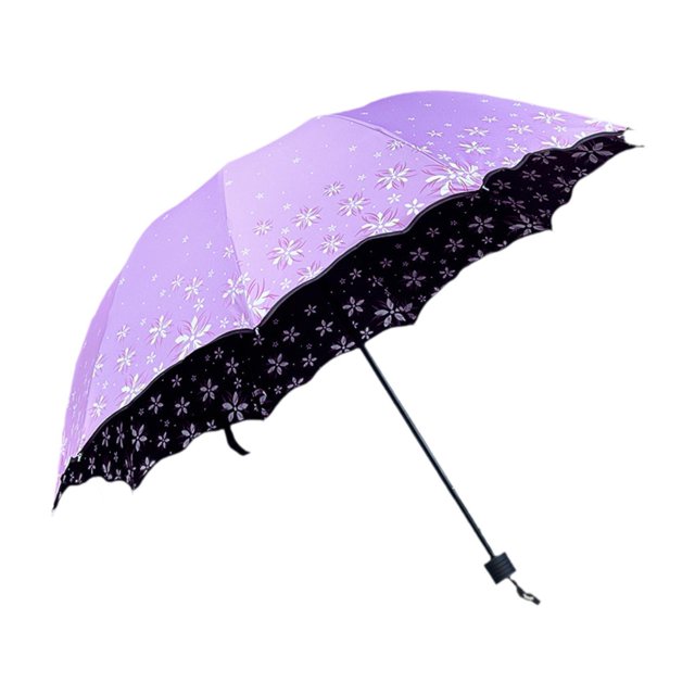Paraguas de viaje plegable Strade Fareast Limited para lluvia morado
