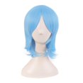 thumbnail image 1 of LinYooLi Perruque Cosplay en Fibre Synthétique 16 Pouces/40 cm (Blanc/bleu Azure), 1 of 4