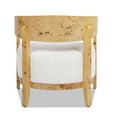 thumbnail image 4 of Jennifer Taylor Home Madrid 26.5" Burl Wood Barrel Accent Arm Chair, Seashell White Chenille, 4 of 8