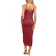 thumbnail image 3 of Noche de inspiración para mujeres, camisón ajustable con tirantes de espagueti, vestido de dormir de modal, talla XS, rojo, 3 of 6
