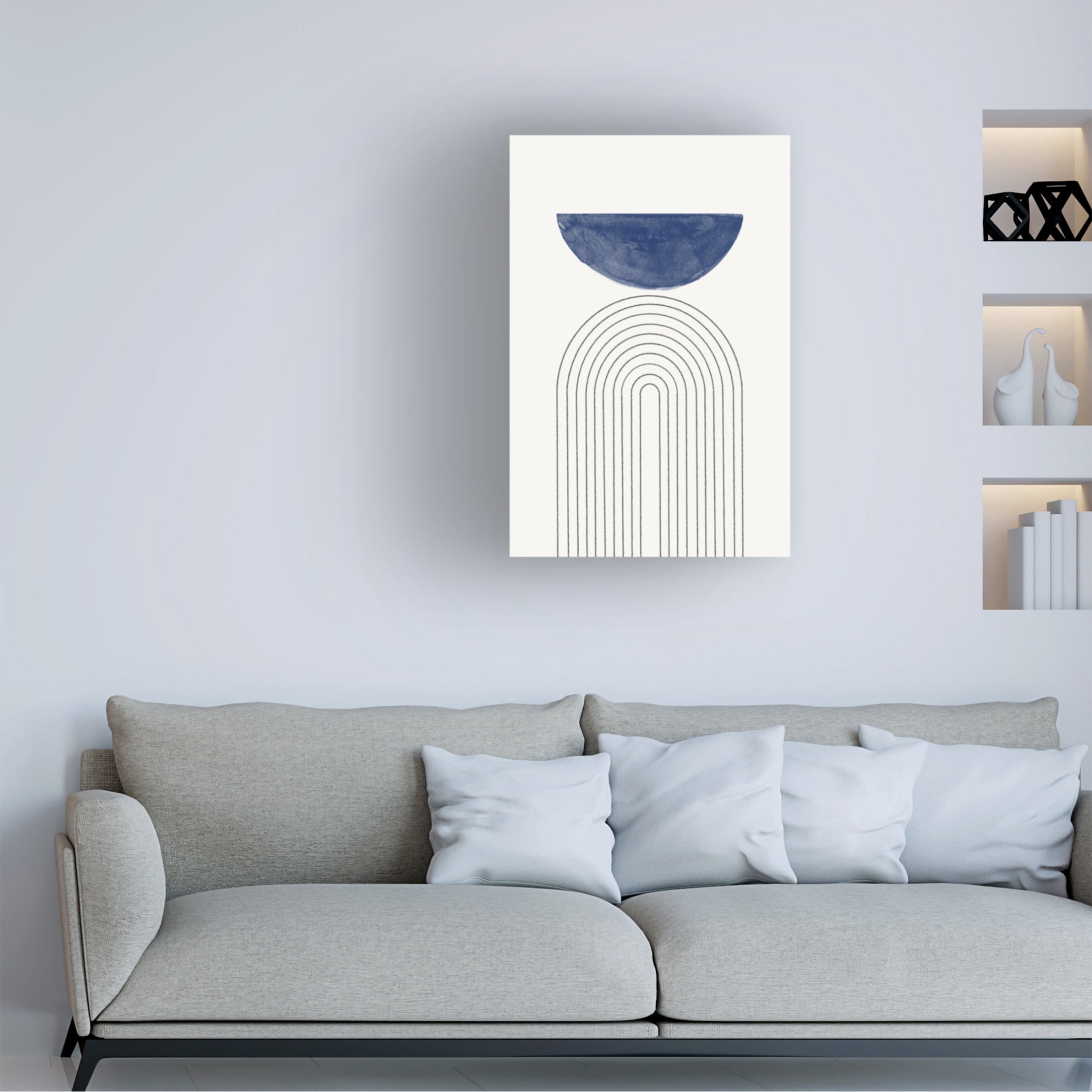 Trademark Fine Art THE MIUUS STUDIO Blue Moon No3 Canvas Wall Art