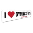 thumbnail image 3 of I Love Gymnastics Novelty Sign, Metal Wall Decor - 4x18 inches, 3 of 4