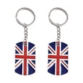 thumbnail image 1 of 2pcs The United Kingdom Flag Hanging Key Ring Ornament Fashion Keychain Pendant Creative Keychain Accessory, 1 of 7