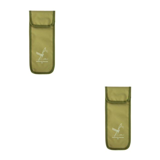 Wosthever bolsa de clavijas de tienda al aire libre bolsa de almacenamiento de clavos tela oxford resistente al aire libre viajar accesorios de Verde césped/L 2Conjunto