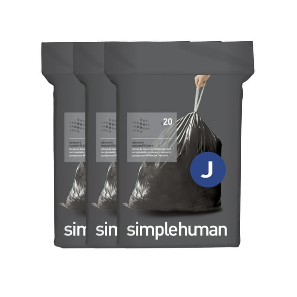 simplehuman Code J Custom Fit Drawstring Trash Bags in Dispenser Packs