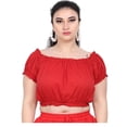 thumbnail image 3 of Wevez Women's Off-Shoulder Cotton Casual Crop Tops, 3 of 5