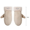 thumbnail image 6 of dianhelloya Women Mittens Hanging Neck Rope Plush Animal Embroidery/Label Thickened Cute Cold Resistant Super Soft Autumn Winter Girls Gloves for Daily 1 Pair D, 6 of 8