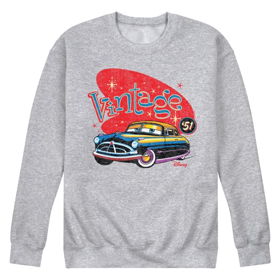 Cars - Vintage - Men's Crew Neck Fleece Pullover