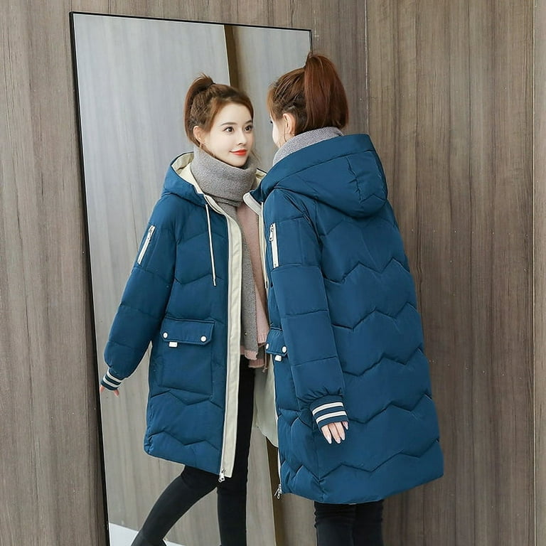 DanceeMangoo Winter Jacket Women Korean Mid-length Coat Women Clothing  Thicken Warm Coats and Jackets for Women Loose Winterjas Dames Zm2143
