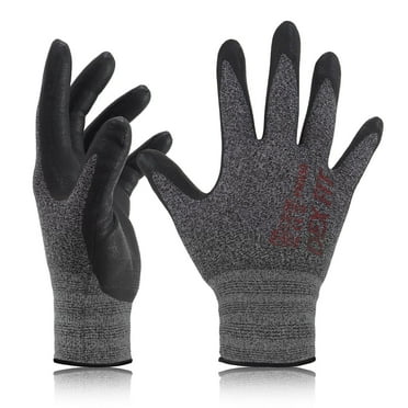 DEX FIT FN330 Black Grey Multipurpose Work Gloves, Small, 12 Pairs, Machine Washable