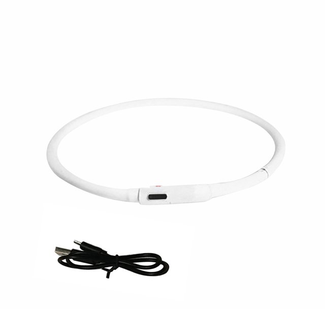 Greeniant Advertencia de seguridad luminosa Collar LED para mascotas Collar de animal ajustable recargable Suministros para perros vistoso Greeniant PT000169-05