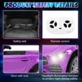 thumbnail image 5 of 12V Kids Ride on Car with 2.4G Remote Control, Battery Powered Electric Vehicle with Double Doors, Safety Belt & LED Light(Purple), 5 of 7