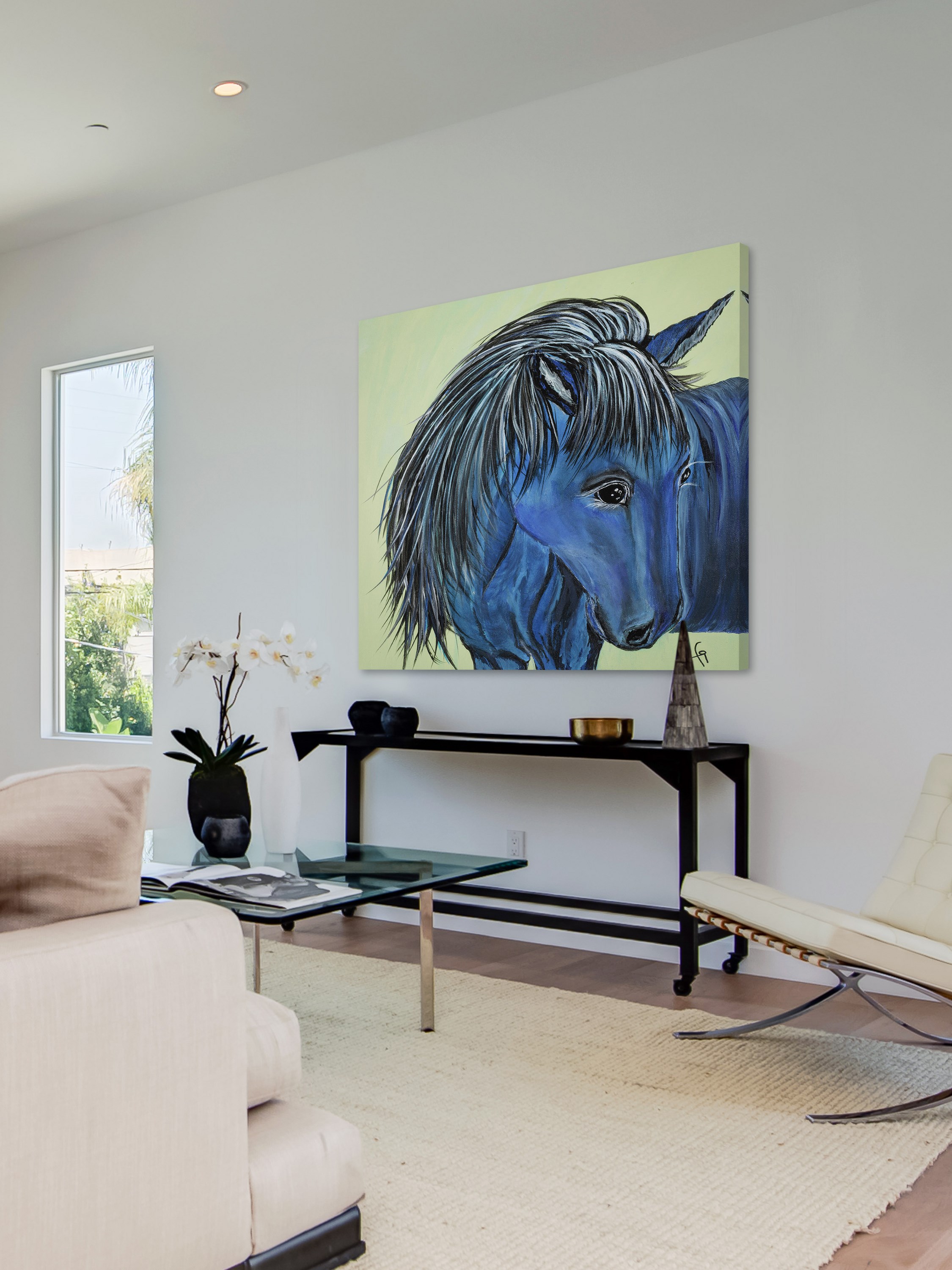 "Cookie Connemara Horse" Painting Print on Wrapped Canvas