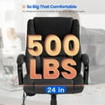 thumbnail image 7 of FDW 500lb Ergonomic Office Chair, Big & Tall PU Leather Desk Chair with Headrest , Black, 7 of 7