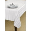 Canopy Microfiber Stain Resistant Ribbon Stripe Arctic White Tablecloth