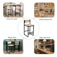 thumbnail image 5 of Tcbosik Counter Height Bar Chair, Hand Weave Barstool with Foorrest for Kichen Island, Bar & Counter (Set of 2, Creamy White), 5 of 10