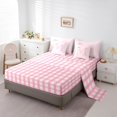 thumbnail image 5 of Manfei Monogrammed Letter 7-Piece Twin Bedding Sets,Kawaii Bow Bedding Comforter Set,Geometric Plaid Breathable Sheet Sets,Super Cozy Cartoon Room Decor,Reversible, 5 of 8