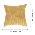 thumbnail image 3 of PONPRNGY 1Pc Fall Corduroy Decorative Throw Pillow Covers 17x17 Inch Soft Boho Striped Square Pillow Case Modern Farmhouse Cushion Cover for Couch Bed Sofa Living Room Home Decor, 3 of 6