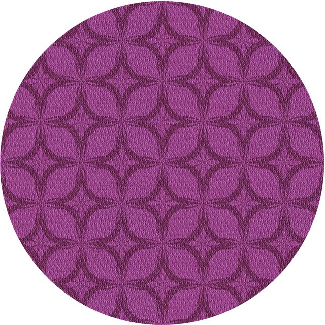 Ahgly Company Tapis d'Intérieur Rond Lavable en Machine Rose Brûlé Transitionnel, 6 Pieds Rond