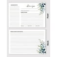 thumbnail image 3 of Inkdotpot 4x6 Inch Recipe Cards (Set of 50) , Thick Double Sided Premium Card Stock- Modern Style White Recipe Notecards for Weddings- Bridal- Baby Shower - Greenery Theme, 3 of 6