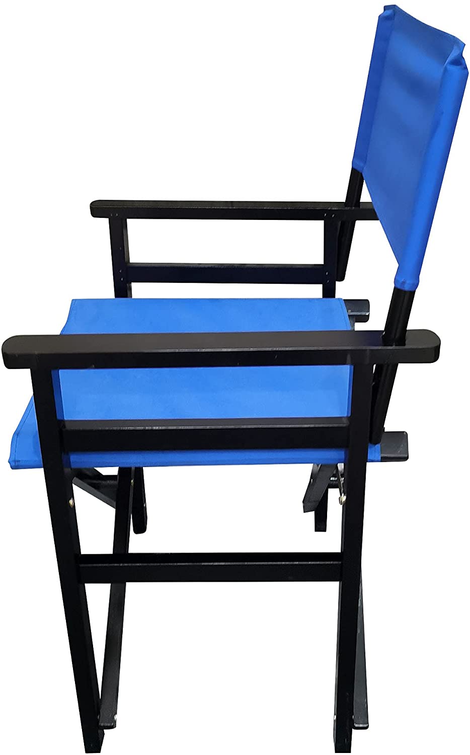 2 PCS Wooden Folding Director Chair, Outdoor Folding Wood Chair Set, Canvas Folding Chair for Balcony, Courtyard, Fishing, Camping (Blue) - image 4 of 15