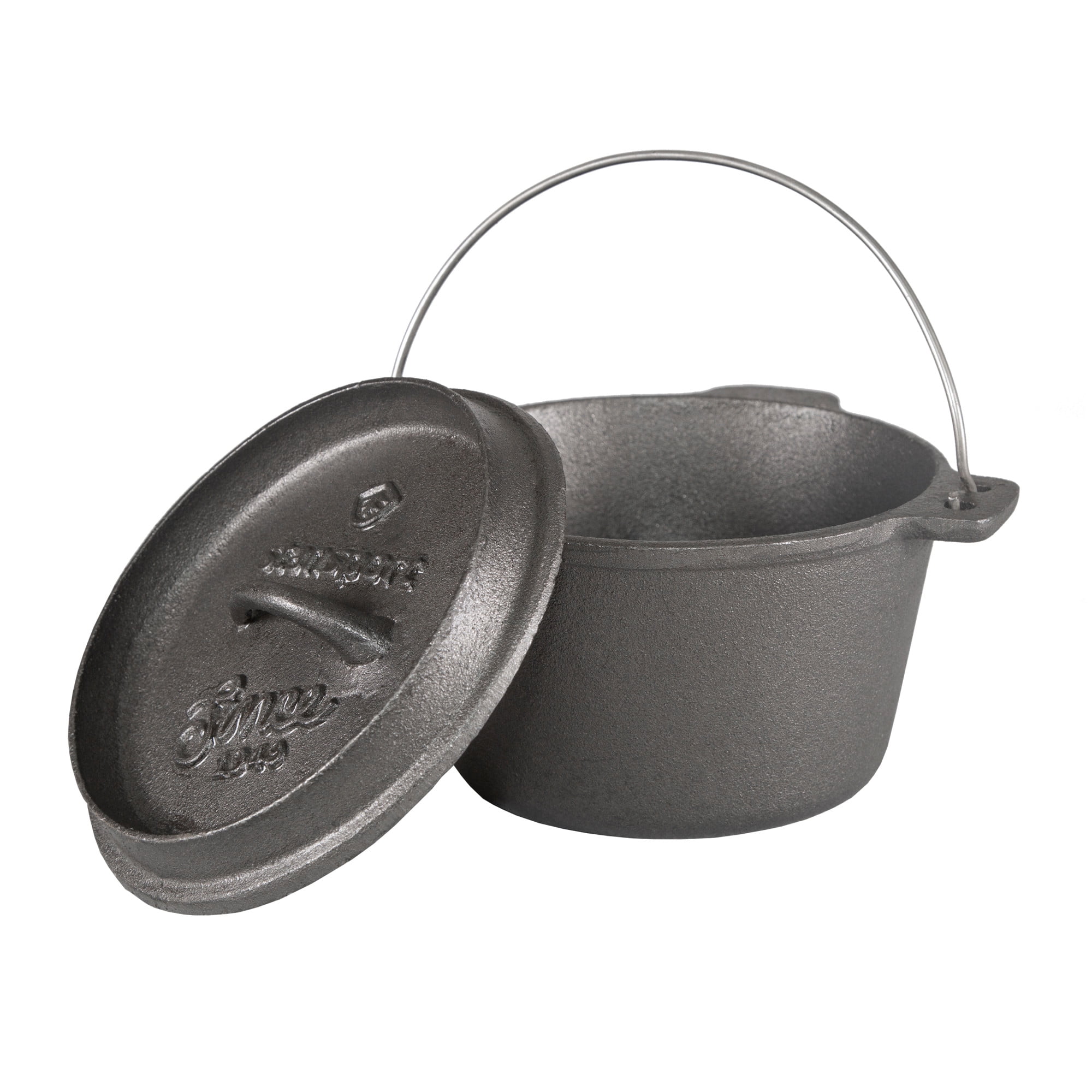 Stansport 4 qt Pre-Seasoned Cast Iron Dutch Oven with Legs