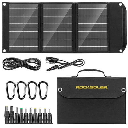 

ROCKSOLAR 30W Foldable Solar Panel Kit with Multiple Power Outlets for RV Camping