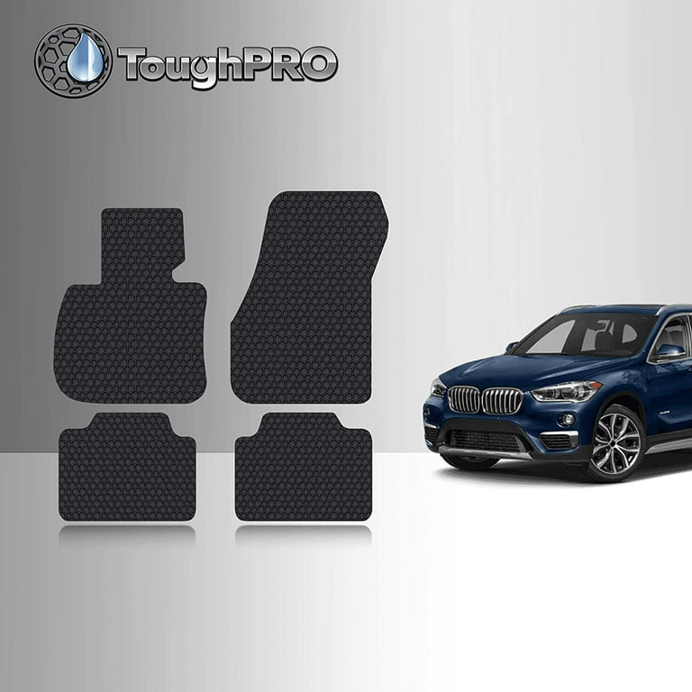 TOUGHPRO Floor Mat Accessories Set (Front Row + 2nd Row) Compatible with BMW  X1 - All Weather - Heavy Duty - (Made in USA) - 2021 