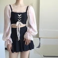 thumbnail image 3 of Sweet Girl Two Piece Gathered Slimming Skirt Style, 3 of 6