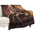 thumbnail image 2 of Manta de franela suave y acogedora de Jon Snow para niños y niñas, mantas de vellón cálidas de lujo para sofá, cama, camping, viajes, 50 x 40 pulgadas, 2 of 8