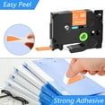 thumbnail image 2 of GREENCYCLE 6 Pack Compatible for Brother TZe-635 TZ-635 TZ635 TZ635 TZe Tape 12mm 0.47'' Laminated White on Orange Label Tapes use in P-Touch PT-D210 PT-D400 PT-D600 Labeler Label Maker 26.2ft 8m, 2 of 7